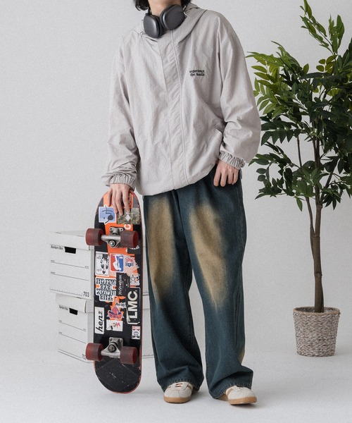 kutir（クティール）の「ナイロンマウンテンパーカー(セットアップ着用可能)（ブルゾン・メンズ・チャコールグレー/ブラック/ライトグレー/ネイビー・SMALL/LARGE/MEDIUM）」の12枚目の写真