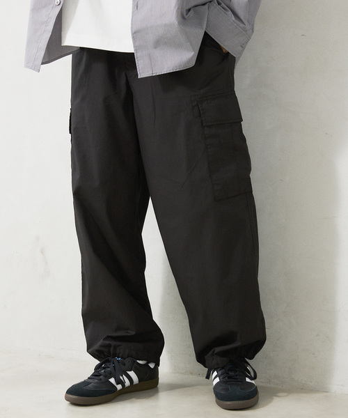JOURNAL STANDARD relume(ジャーナルスタンダード レリューム)の「【HOUSE HOLD / ハウスホールド】ヴィンテージ スーピマカーゴパンツ(カーゴパンツ・メンズ・ブラック/カーキ/オリーブ/ベージュ・MEDIUM/LARGE/X-LARGE)」の2枚目の写真