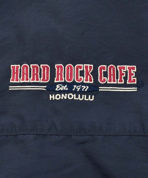 VINTAGE（ヴィンテージ）の「【ヴィンテージ古着】90's Hard Rock CAFE/ハードロックカフェ ロゴ刺繍 ナイロンジャケット（ナイロンジャケット・メンズ・ネイビー・LARGE）」の7枚目の写真