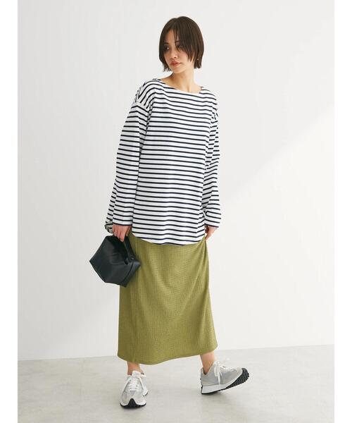 Green　Parks（グリーンパークス）の「カットJQIラインスカート（スカート・レディース・アイボリー/ブラック/グリーン・FREE）」の21枚目の写真