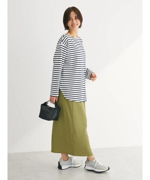 Green　Parks（グリーンパークス）の「カットJQIラインスカート（スカート・レディース・アイボリー/ブラック/グリーン・FREE）」の22枚目の写真