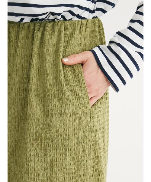 Green　Parks（グリーンパークス）の「カットJQIラインスカート（スカート・レディース・アイボリー/ブラック/グリーン・FREE）」の12枚目の写真