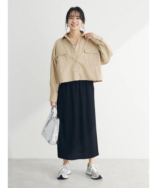 Green　Parks（グリーンパークス）の「カットJQIラインスカート（スカート・レディース・アイボリー/ブラック/グリーン・FREE）」の15枚目の写真