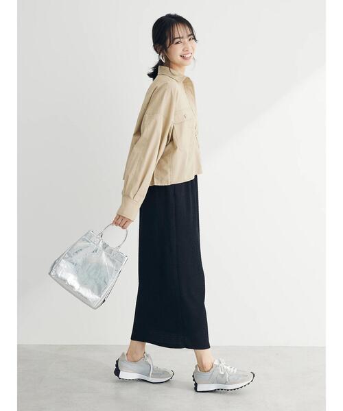 Green　Parks（グリーンパークス）の「カットJQIラインスカート（スカート・レディース・アイボリー/ブラック/グリーン・FREE）」の16枚目の写真