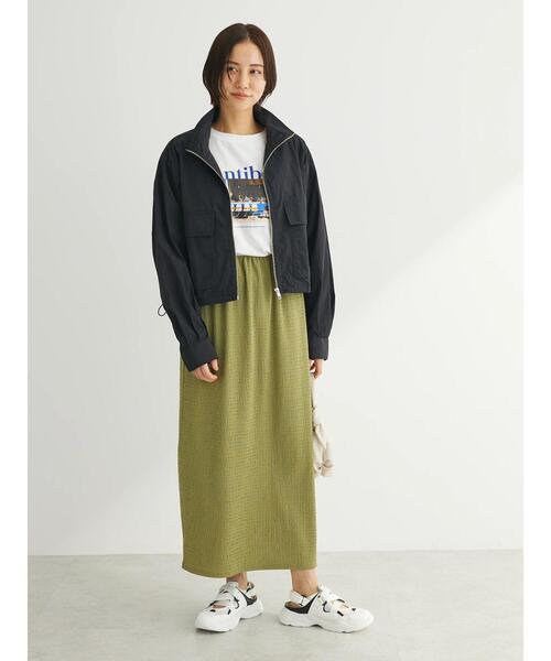 Green　Parks（グリーンパークス）の「カットJQIラインスカート（スカート・レディース・アイボリー/ブラック/グリーン・FREE）」の6枚目の写真