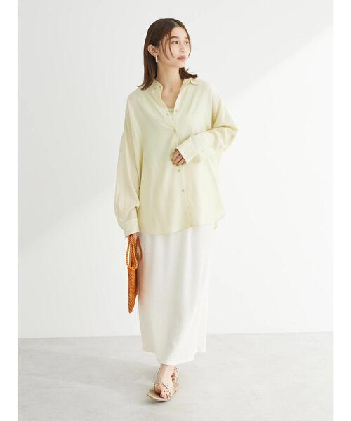 Green　Parks（グリーンパークス）の「カットJQIラインスカート（スカート・レディース・アイボリー/ブラック/グリーン・FREE）」の4枚目の写真