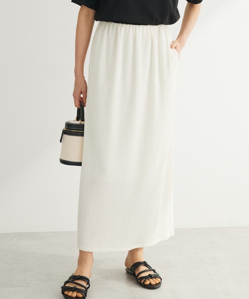 Green　Parks（グリーンパークス）の「カットJQIラインスカート（スカート・レディース・アイボリー/ブラック/グリーン・FREE）」の2枚目の写真