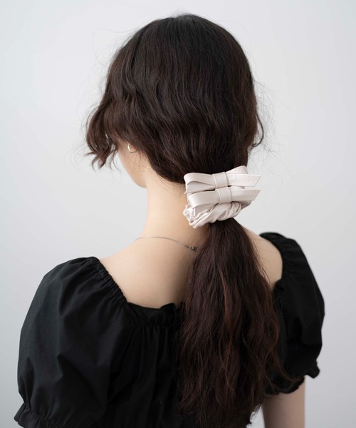 WEGO(ウィゴー)の「WEGO/【2点セット】ミニリボンシュシュ(シュシュ・レディース・ブラック/ホワイト/その他4/その他6/その他2/その他1/その他5/その他3/その他7/その他8/その他9・FREE)」の6枚目の写真