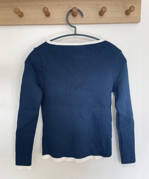 Miniministore(ミニミニストア)の「ダブルジップ 長袖ニットカーディガン(ニット/セーター・レディース・ベージュ/グレー/オフホワイト/ブラック/ネイビー・FREE)」の15枚目の写真