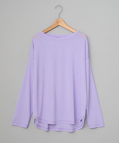 coen（コーエン）の「スソラウンドシアープルオーバー（Tシャツ/カットソー・レディース・ブラック/オフホワイト/ライラック・M/L）」の3枚目の写真
