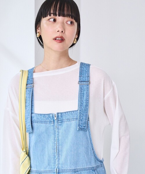 coen（コーエン）の「スソラウンドシアープルオーバー（Tシャツ/カットソー・レディース・ブラック/オフホワイト/ライラック・M/L）」の16枚目の写真