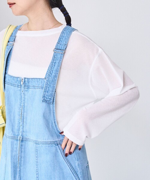 coen（コーエン）の「スソラウンドシアープルオーバー（Tシャツ/カットソー・レディース・ブラック/オフホワイト/ライラック・M/L）」の17枚目の写真