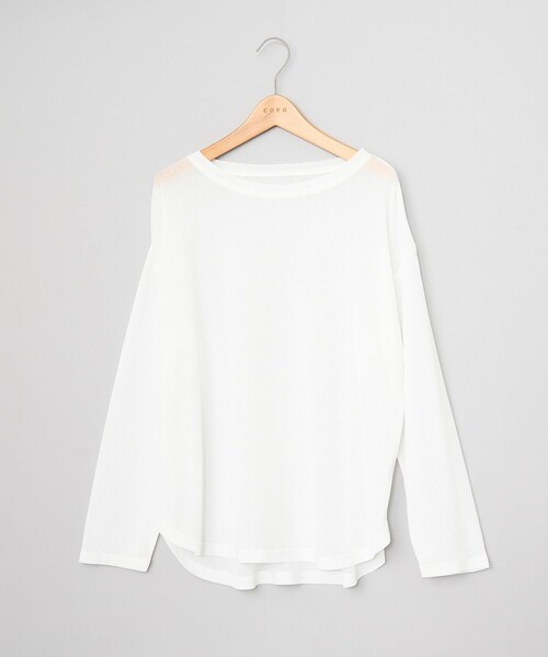 coen（コーエン）の「スソラウンドシアープルオーバー（Tシャツ/カットソー・レディース・ブラック/オフホワイト/ライラック・M/L）」の5枚目の写真