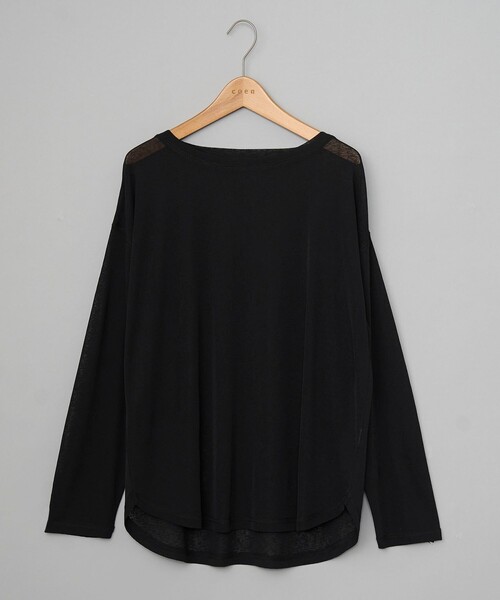 coen（コーエン）の「スソラウンドシアープルオーバー（Tシャツ/カットソー・レディース・ブラック/オフホワイト/ライラック・M/L）」の9枚目の写真