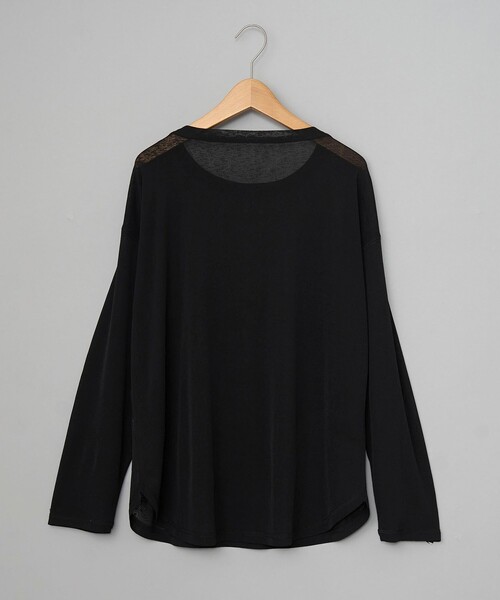 coen（コーエン）の「スソラウンドシアープルオーバー（Tシャツ/カットソー・レディース・ブラック/オフホワイト/ライラック・M/L）」の10枚目の写真