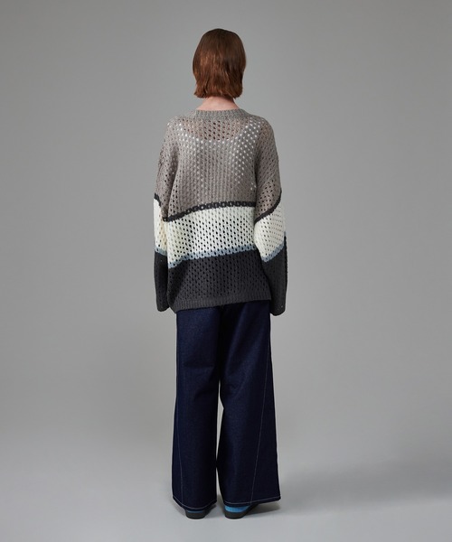 美品　ZADIG&VOLTAIRE メリノ マルチボーダー刺繍　ニット S 美品 ZADIG&VOLTAIRE メリノ マルチボーダー刺繍 ニット S