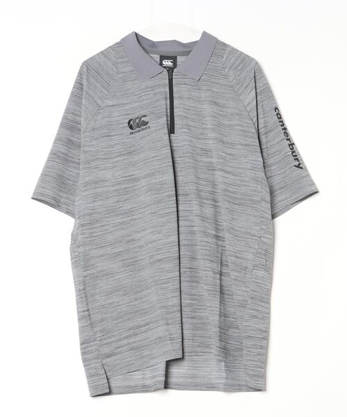 canterbury（カンタベリー）の「カンタベリー canterbury アールプラスフレックスクールコントロールハーフジップポロ（ポロシャツ・メンズ・ブラック/ブルーグレー/グレー・M/L/LL/3L）」の3枚目の写真