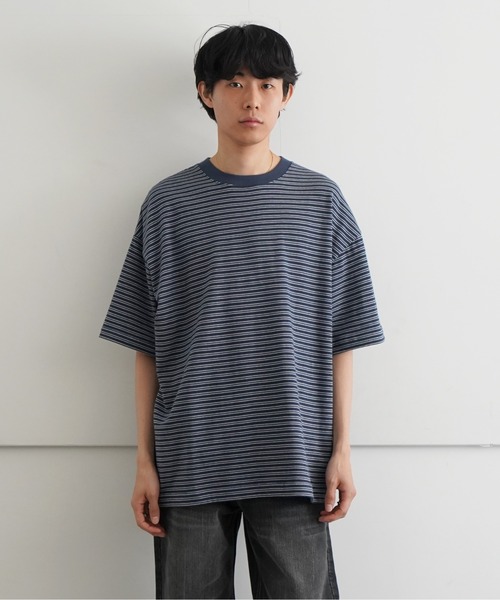 EVCON(エビコン)の「EVCON BORDR WIDE S/S T-SHIRT(Tシャツ/カットソー・メンズ・ホワイト/レッド/ブルー/ネイビー・1/2)」の3枚目の写真