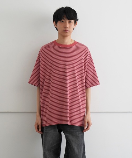 EVCON(エビコン)の「EVCON BORDR WIDE S/S T-SHIRT(Tシャツ/カットソー・メンズ・ホワイト/レッド/ブルー/ネイビー・1/2)」の2枚目の写真