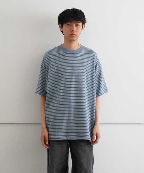 EVCON(エビコン)の「EVCON BORDR WIDE S/S T-SHIRT(Tシャツ/カットソー・メンズ・ホワイト/レッド/ブルー/ネイビー・1/2)」の4枚目の写真