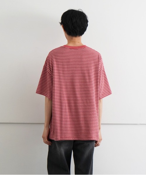 EVCON(エビコン)の「EVCON BORDR WIDE S/S T-SHIRT(Tシャツ/カットソー・メンズ・ホワイト/レッド/ブルー/ネイビー・1/2)」の9枚目の写真
