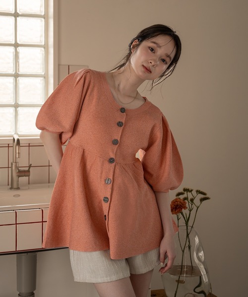 Alumu glitter peplum cardigan ぺプラムトップス Alumu glitter peplum cardigan ぺプラムトップス