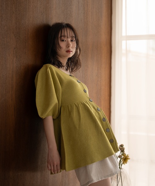 mideal マイディール ペプラムスパンコールニット mideal（マイディール）の「glitter peplum knit / グリッター