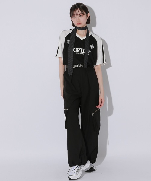 Anui（アニュイ）の「【UNISEX/2サイズ展開】クリアピケカーゴスラックス（スラックス・レディース・グレー/ブラック・SMALL/MEDIUM）」の7枚目の写真