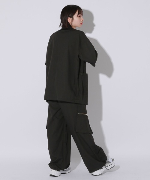 Anui（アニュイ）の「【UNISEX/2サイズ展開】クリアピケカーゴスラックス（スラックス・レディース・グレー/ブラック・SMALL/MEDIUM）」の12枚目の写真