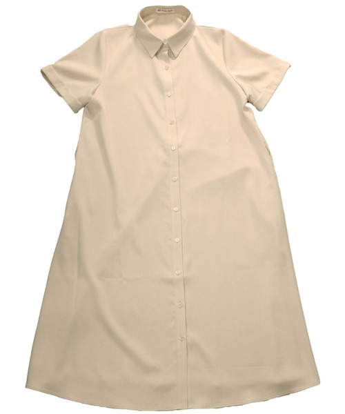 TOKYO SHIRTS（トウキョウシャツ）の「シャツワンピース 麻調合繊（シャツ/ブラウス・レディース・ベージュ/ネイビー/グリーン・LL/M/L）」の4枚目の写真
