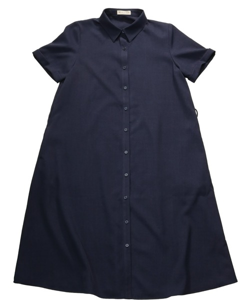 TOKYO SHIRTS（トウキョウシャツ）の「シャツワンピース 麻調合繊（シャツ/ブラウス・レディース・ベージュ/ネイビー/グリーン・LL/M/L）」の12枚目の写真
