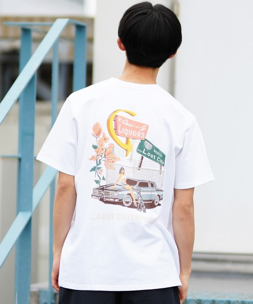 lost（ロスト）の「【ムラサキスポーツ限定】lost/ロスト ヘビーウエィト半袖Tシャツ バックプリント LOST CITY L24SS-J（Tシャツ/カットソー・メンズ・ライトブルー/ホワイト/チャコール・XL/L/M）」の6枚目の写真