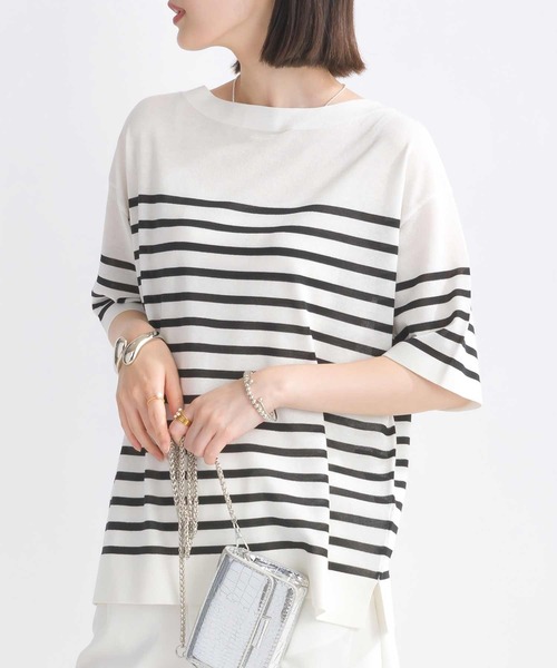 PICCIN（ピッチン）の「接触冷感プルオーバー（Tシャツ/カットソー・レディース・ブラック系その他/オフホワイト/ブラック/ライトグレー/ホワイト系その他/ピンク・M）」の4枚目の写真