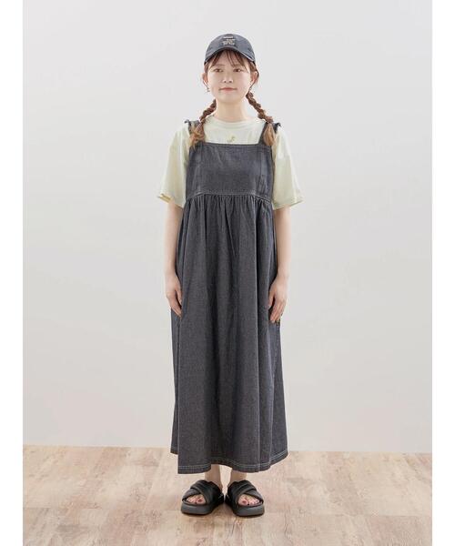 Samansa Mos2(サマンサ モスモス)の「◎肩フリルデニムワンピース(ワンピース・レディース・ブラック/サックスブルー/ブルー・F)」の19枚目の写真