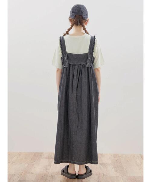 Samansa Mos2(サマンサ モスモス)の「◎肩フリルデニムワンピース(ワンピース・レディース・ブラック/サックスブルー/ブルー・F)」の21枚目の写真