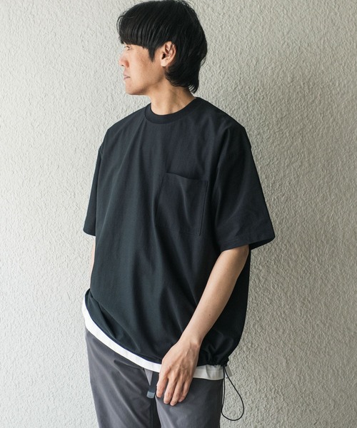 URBAN RESEARCH DOORS(アーバンリサーチドアーズ)の「『吸水速乾/イージーケア/接触冷感』クイックドライ ワッフルメッシュ Tシャツ(Tシャツ/カットソー・メンズ・ライトグレー/モカ/ブラック・MEDIUM/LARGE)」の14枚目の写真