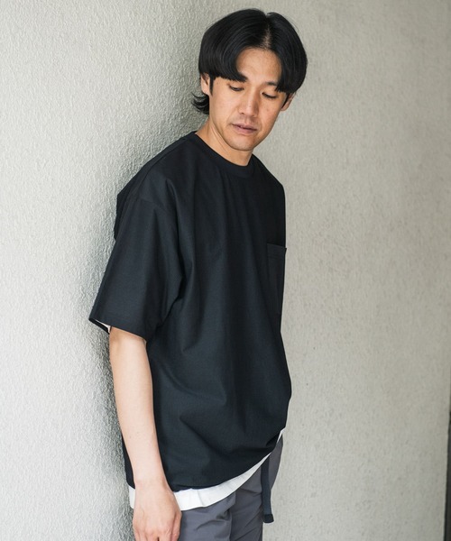 URBAN RESEARCH DOORS(アーバンリサーチドアーズ)の「『吸水速乾/イージーケア/接触冷感』クイックドライ ワッフルメッシュ Tシャツ(Tシャツ/カットソー・メンズ・ライトグレー/モカ/ブラック・MEDIUM/LARGE)」の16枚目の写真