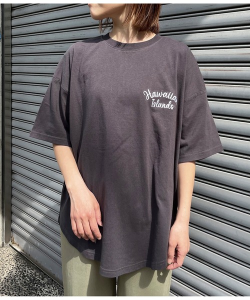 anap mimpi(アナップミンピ)の「HAWAII マップ 刺繍 コットン ビッグ Tシャツ(Tシャツ/カットソー・レディース・アイボリー/ダークグレー・FREE)」の17枚目の写真