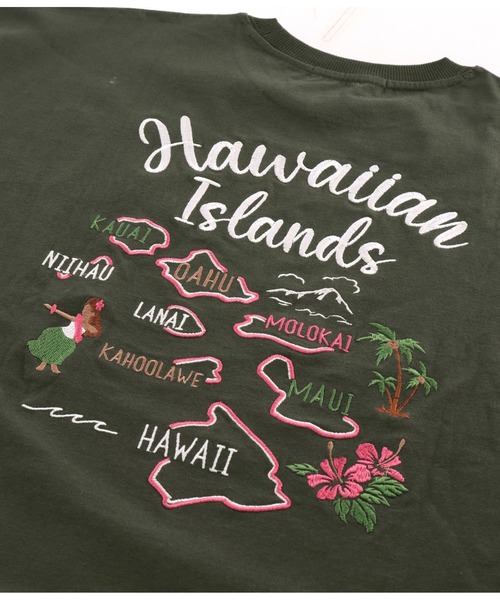 anap mimpi(アナップミンピ)の「HAWAII マップ 刺繍 コットン ビッグ Tシャツ(Tシャツ/カットソー・レディース・アイボリー/ダークグレー・FREE)」の5枚目の写真