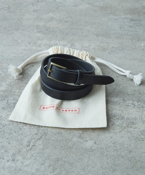 bulle de savon（ビュルデサボン）の「△leather belt（ベルト・レディース・ダークブラウン/ブラック・FREE）」の5枚目の写真