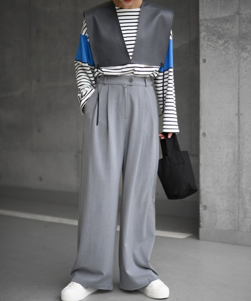 Marient(マリエント)の「One Handle Cotton Bag(トートバッグ・レディース・アイボリー/ブラック・FREE)」の4枚目の写真