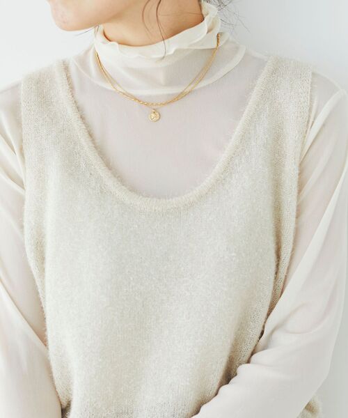 le.coeur blanc(ルクールブラン)の「コインモチーフ2連ネックレス(ネックレス・レディース・ゴールド・FREE)」の3枚目の写真