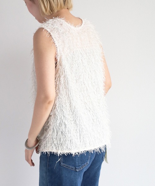 cepo(セポ)の「2WAYフリンジベスト(ベスト・レディース・ベージュ/ブラック/オフホワイト・M)」の21枚目の写真