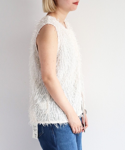 cepo(セポ)の「2WAYフリンジベスト(ベスト・レディース・ベージュ/ブラック/オフホワイト・M)」の19枚目の写真