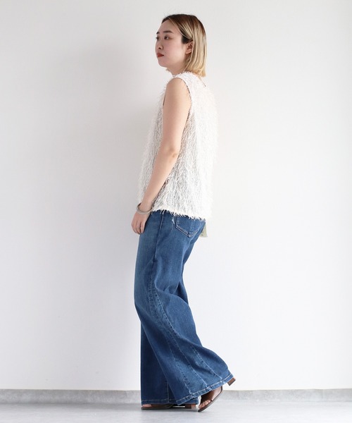 cepo(セポ)の「2WAYフリンジベスト(ベスト・レディース・ベージュ/ブラック/オフホワイト・M)」の14枚目の写真