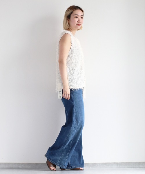 cepo(セポ)の「2WAYフリンジベスト(ベスト・レディース・ベージュ/ブラック/オフホワイト・M)」の12枚目の写真