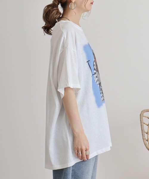 FUNALIVE(ファンアライブ)の「je crois soi ドッグプリントオーバーサイズプルオーバー(Tシャツ/カットソー・レディース・オフホワイト/ピンク・FREE)」の13枚目の写真