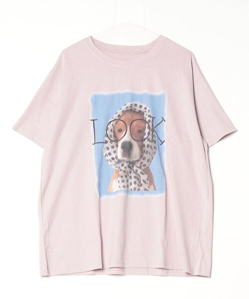 FUNALIVE(ファンアライブ)の「je crois soi ドッグプリントオーバーサイズプルオーバー(Tシャツ/カットソー・レディース・オフホワイト/ピンク・FREE)」の20枚目の写真