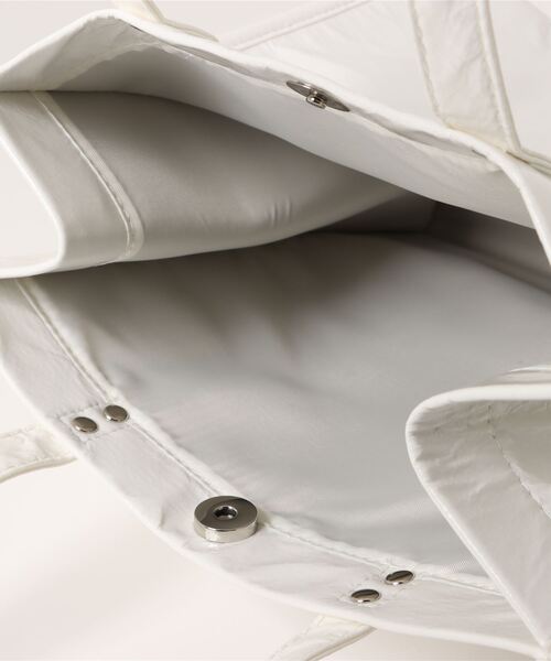 EDT（イーディーティー）の「【78】【EDT / イーディーティー】BOXBAG（トートバッグ・レディース・シルバー/ホワイト・FREE）」の5枚目の写真