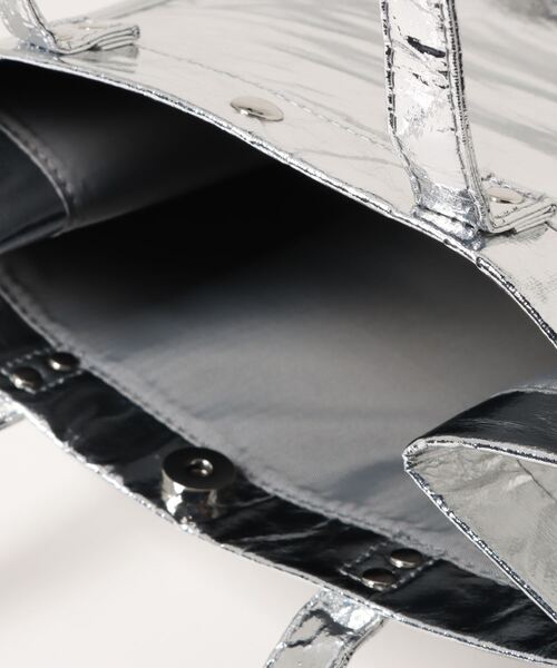 EDT（イーディーティー）の「【78】【EDT / イーディーティー】BOXBAG（トートバッグ・レディース・シルバー/ホワイト・FREE）」の4枚目の写真